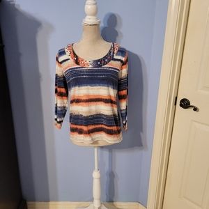 Lark Lane Petite Large Womens Blouse